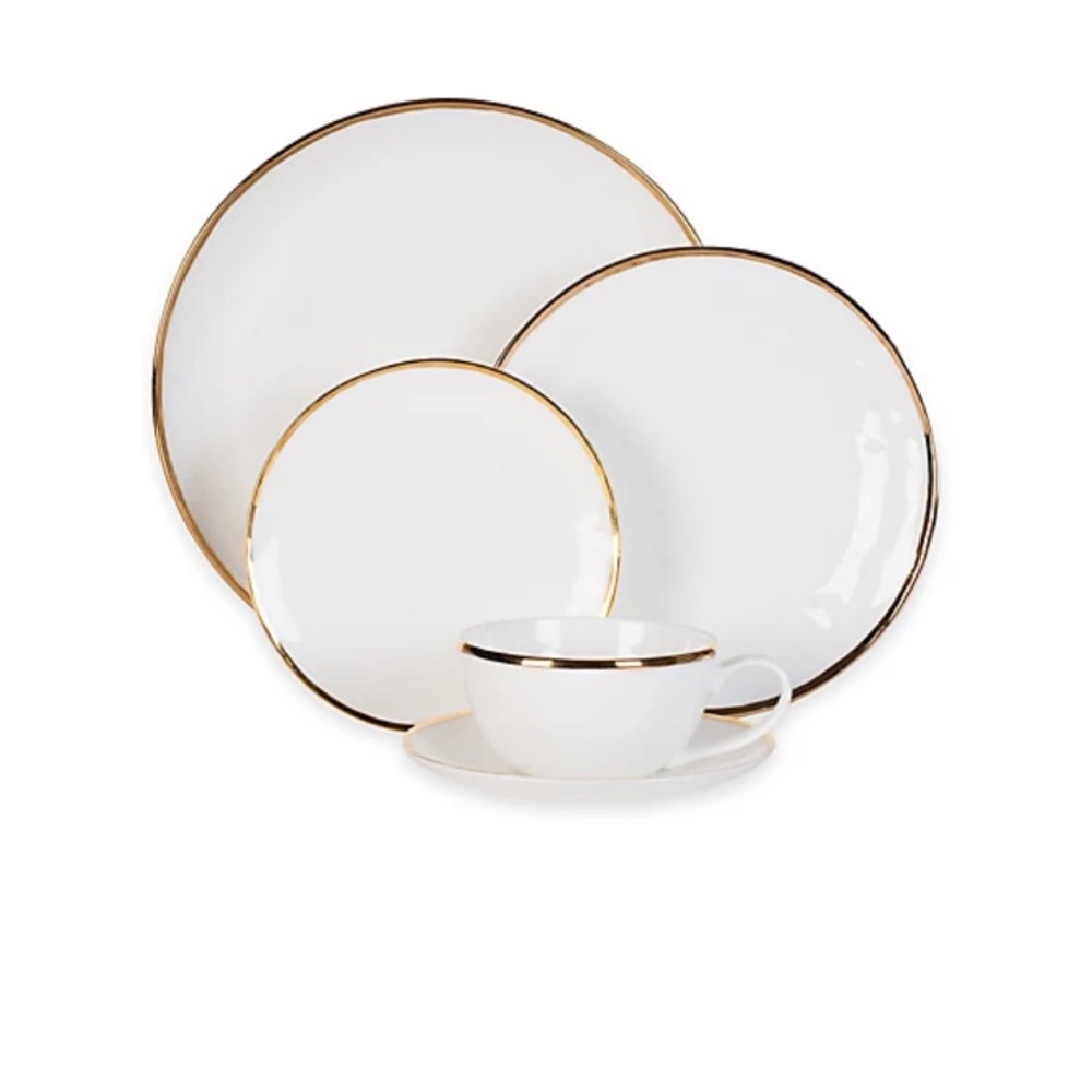 Olivia & Oliver™ Harper Organic Shape Gold 5-Piece Place Setting